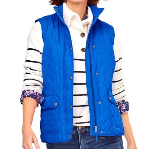Talbots Diamond Quilted Vest in Royal Blue Women’s SP - Picture 1 of 5